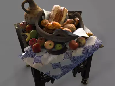 Table Decoration  Low-poly 3D model