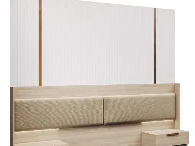 Bedroom wall composition 3D model