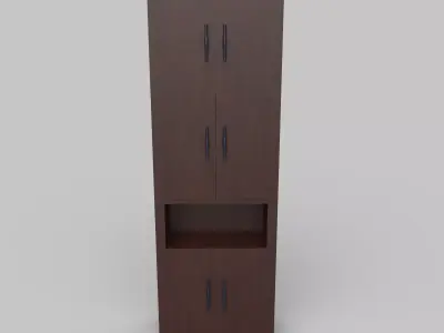 Bookcase Unit Low-poly 3D model