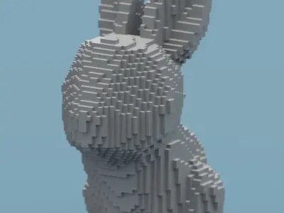Voxel Rabbit Low-poly 3D model purchase