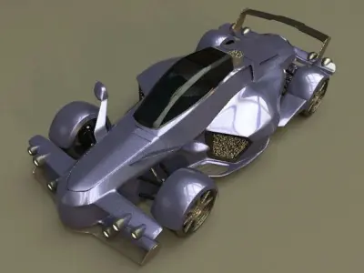 Tramontana futuristic concept car 3D model