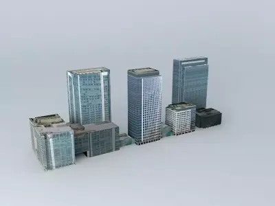 Herons Quays, Canary Wharf, London Free 3D model