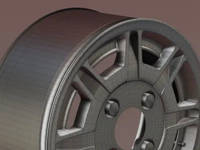 PEUGEOT 505 504 GTI Alloy Rim 3D model