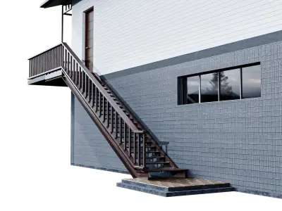 Garage House Low-poly 3D model