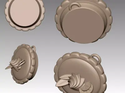 30mm Lemon Pie Decoration and Keychain Ready to Print 3D print model