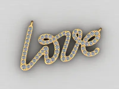 Tiffany Love Pallomas Graffiti Necklace 3D Printable Brand 3D print model