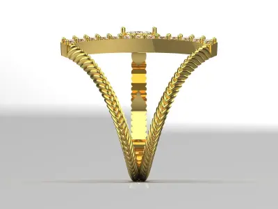 luxury jewelry ring jr00136 3D print model
