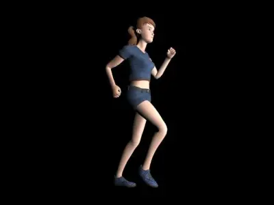 Cartoon Girl Rigged 3D model