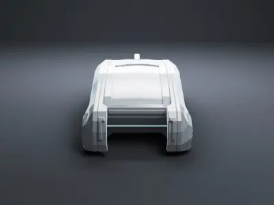 LowPoly Autonomous Vehicle Renault EZ-GO Low-poly 3D model