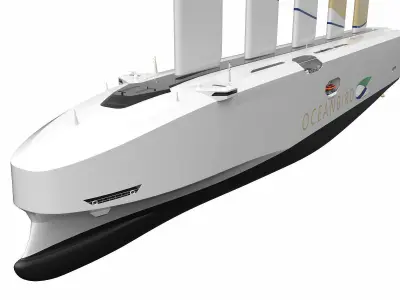 Oceanbird is a large  wind-powered vessel 3D model