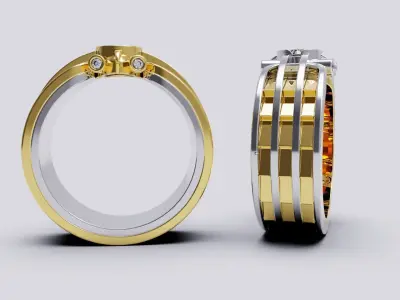 Gold Man Ring 3D print model