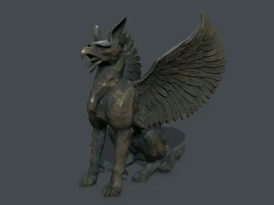 Statue Creature Low-poly 3D model