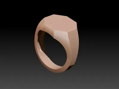 Octagonal ring 3D print model