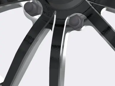 Drag Wheel COMBO Front RC Components Torx 17inch 5 stud 3D print model