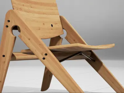 We Do Wood Komplett Lounge Chair UE4 Low-poly 3D model