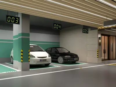 Underground Parking 01 3D model