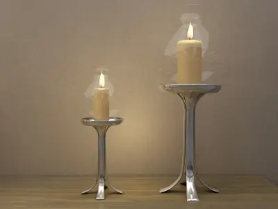 Candle decoration set 3D model
