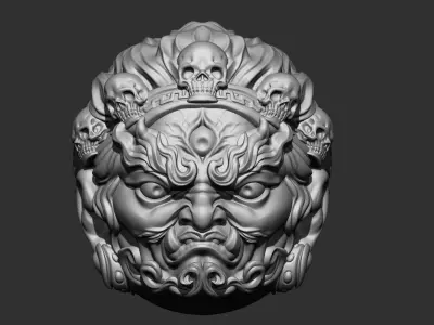 Tibetan Buddha head 3D print model