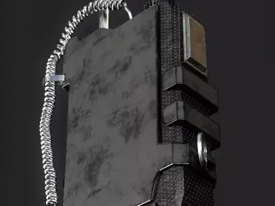 Sci Fi Walkie Talkie Low Poly Game Asset  PBR Textured Low-poly 3D model