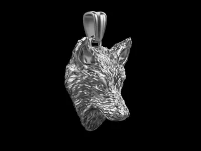 Wolf Pendant N71 3D print model