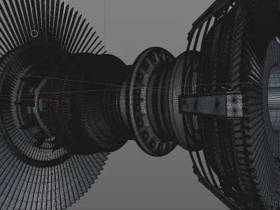 Aerospace Engine inside 3D model
