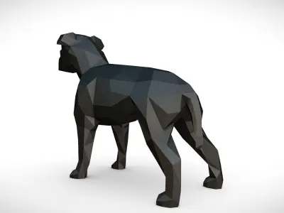 staffy staffordshire bull terrier 3D print model