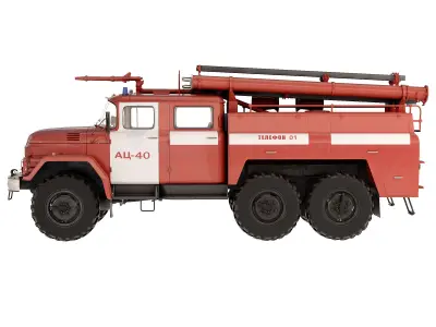 ZiL 131 AC-40 fire truck 1970 3D model