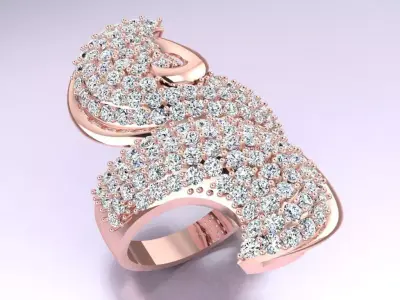 Diamond Ring - Womens Rings - N2481 3D print model