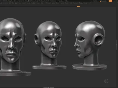 human head modern sculpture 3d print model 92 3D print model