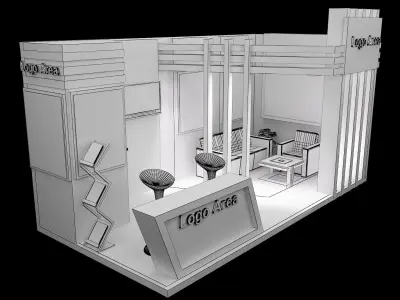 Booth Exhibition Stand a251a 3D model