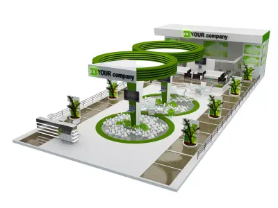  Booth Exhibition Stand a449c 3D model