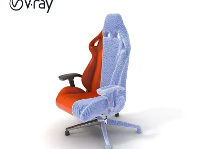 Ergonomic Gaming Chair Model Pack Low-poly 3D model