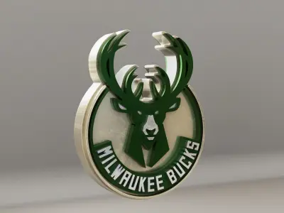 NBA Milwaukee Bucks Logo 3D model