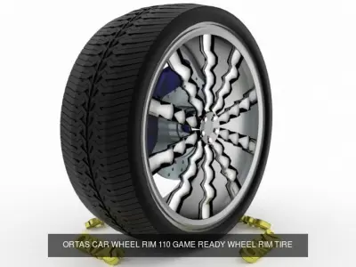 ORTAS CAR WHEEL RIM 106-107-108-109-110 GAME READY WHEEL 3D Model Pack