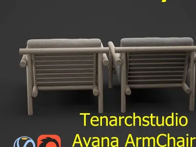 Tenarchstudio Ayana Armchair by B and B Italia  3D model