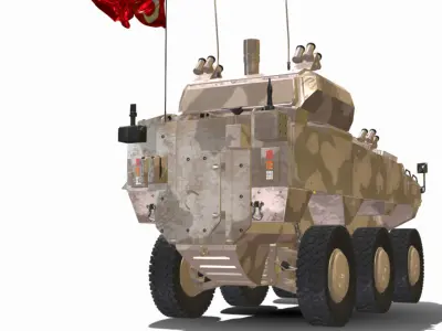 PARS lll 6X6 Low-poly 3D model