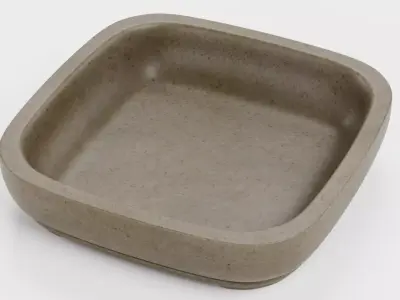 Bonsai Bowl V2 - Ceramic Pot Low-poly 3D model