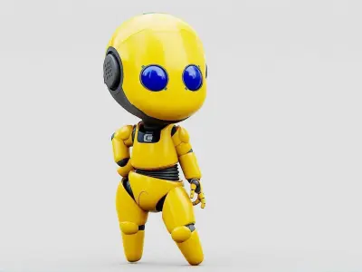 TOON BOT Rigged for Unreal Engine - Unity - MIXAMO 3D model