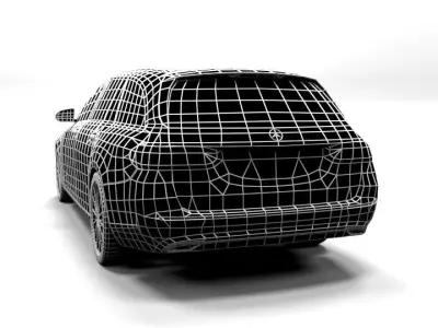 MERCEDES E CLASS 2017 ESTATE LOWPOLY Low-poly 3D model