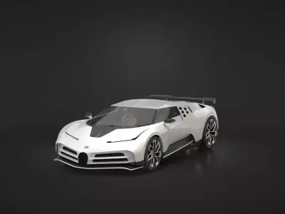 Bugatti Centodieci Low-poly 3D model