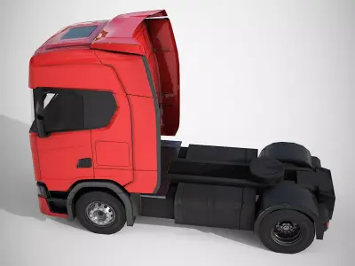 Truck semi Low-poly 3D model