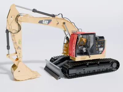 CAT excavator 335F High Quality Cab 3D model