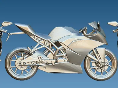 Collection of 20 motorbikes 3D print model