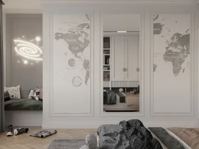 Modern Boy Bedroom 3D model 3D model