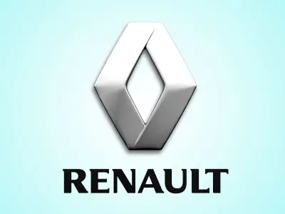 Renault car logo emblem 3D model