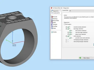 Mens ring 3D print model 2