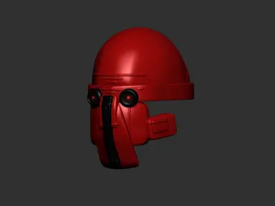 helmet high poly sculpt 3d printable  3D model 15
