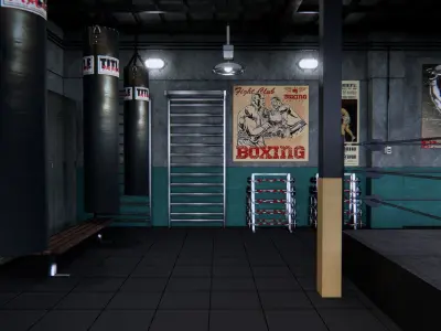 fitness room  interior 3D model