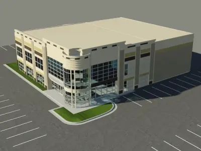 Car Dealership - Retail Building 3D model