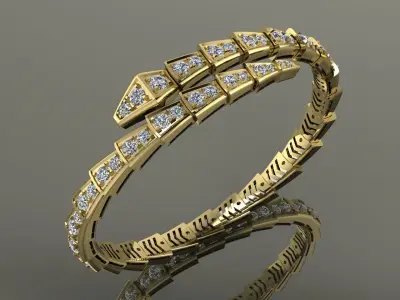 Serpenti Bvlgari Snake Bracelet 3D print model